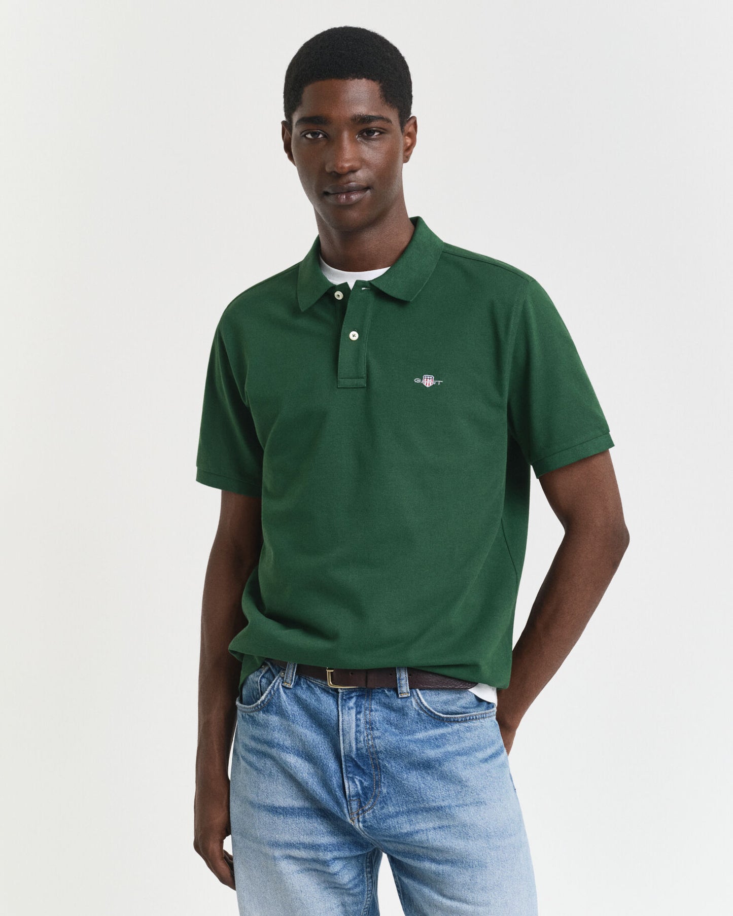 Regular Fit Shield Pique Polo Shirt